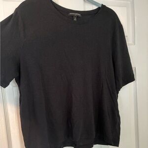 Banana Republic Black Basic Crewneck Tee